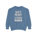 Mom Sweatshirt, Soft Heart Strong Mama Crewneck, Mothers Day Gift For Mom, Floral Patchwork Mom Shirt, Embroidered Mama Sweatshirt