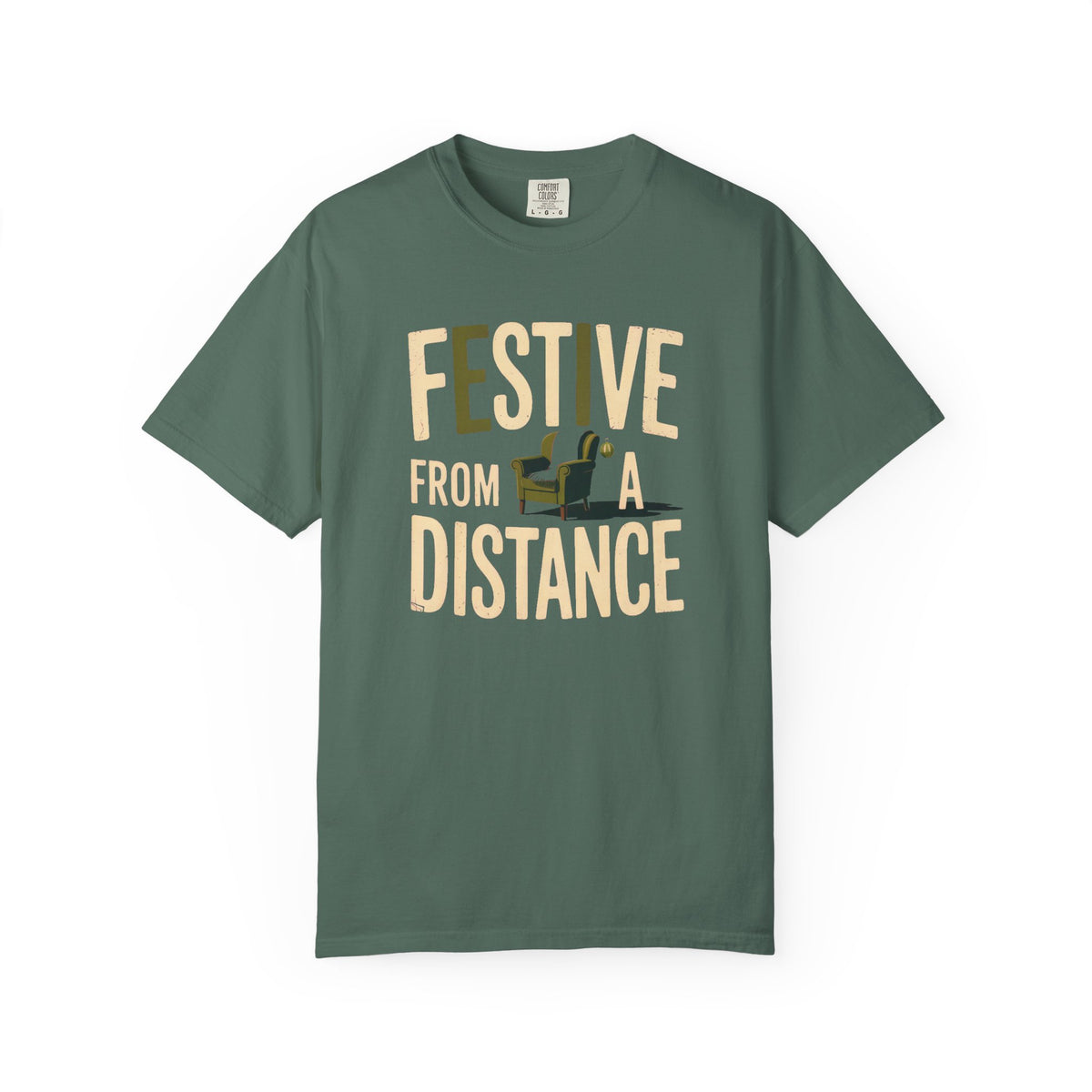 Introvert Christmas Shirt, Festive From A Distance Tee, Funny Introvert Gift, Anti Social Holiday Shirt, Cozy Christmas Tee, Funny Christma…