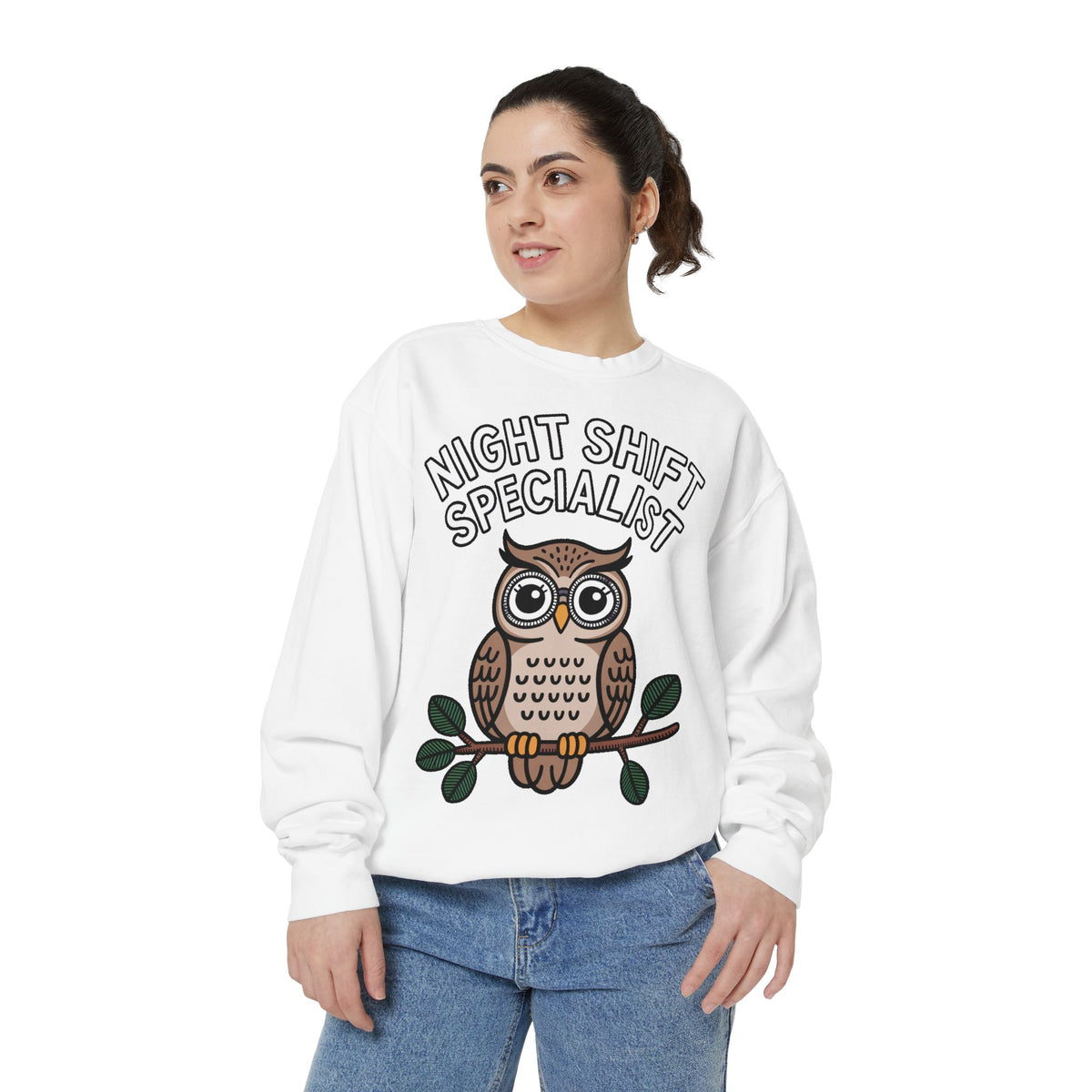 Night Shift Owl Sweatshirt, Funny Night Owl Crewneck, Night Shift Specialist Gift, Cute Bird Lover Sweatshirt, Nurse Gift
