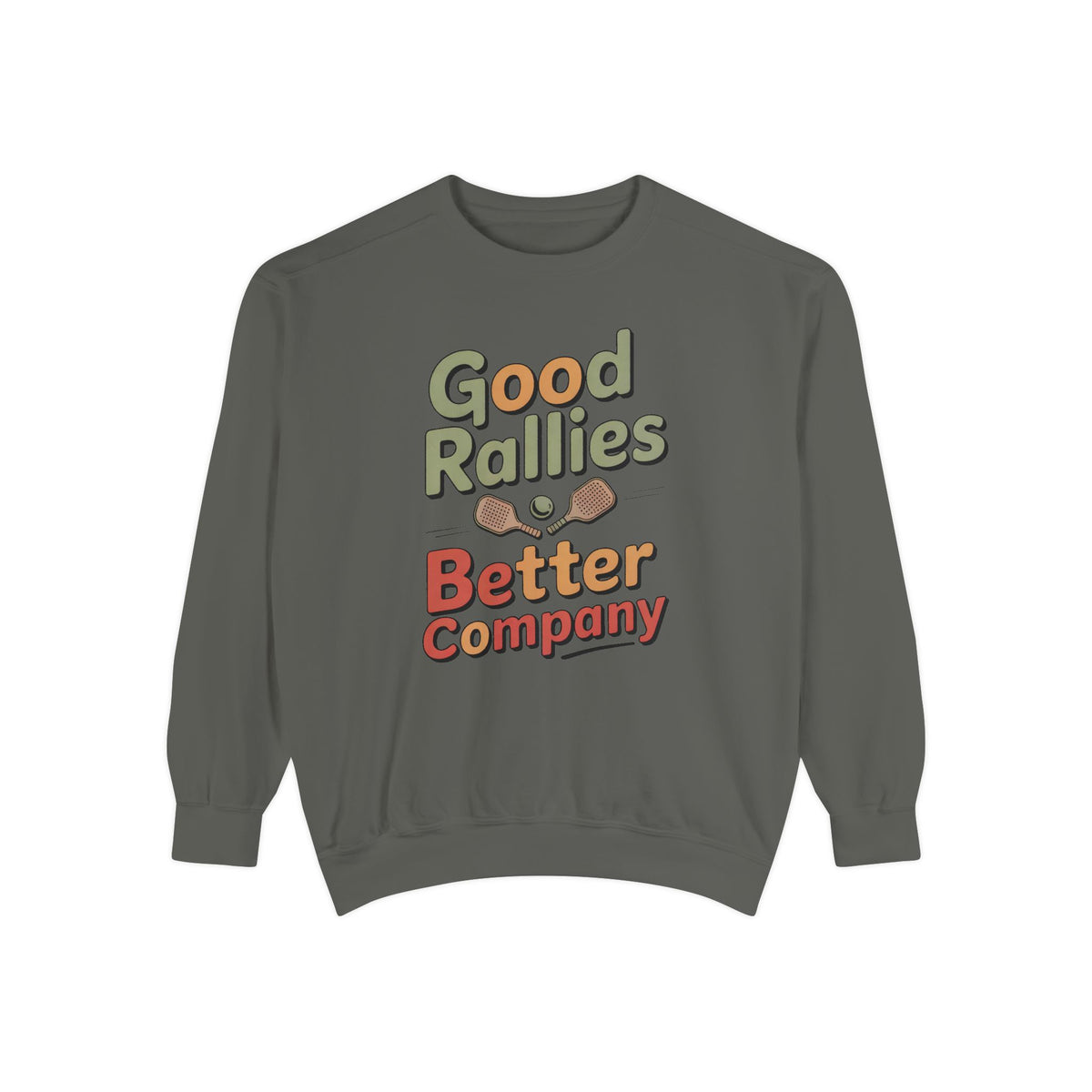 Pickleball Sweatshirt, Good Rallies Better Company, Pickleball Lover Gift, Hobby Gift For Pickleball Player, Retro Pickleball Crewneck, Pic…