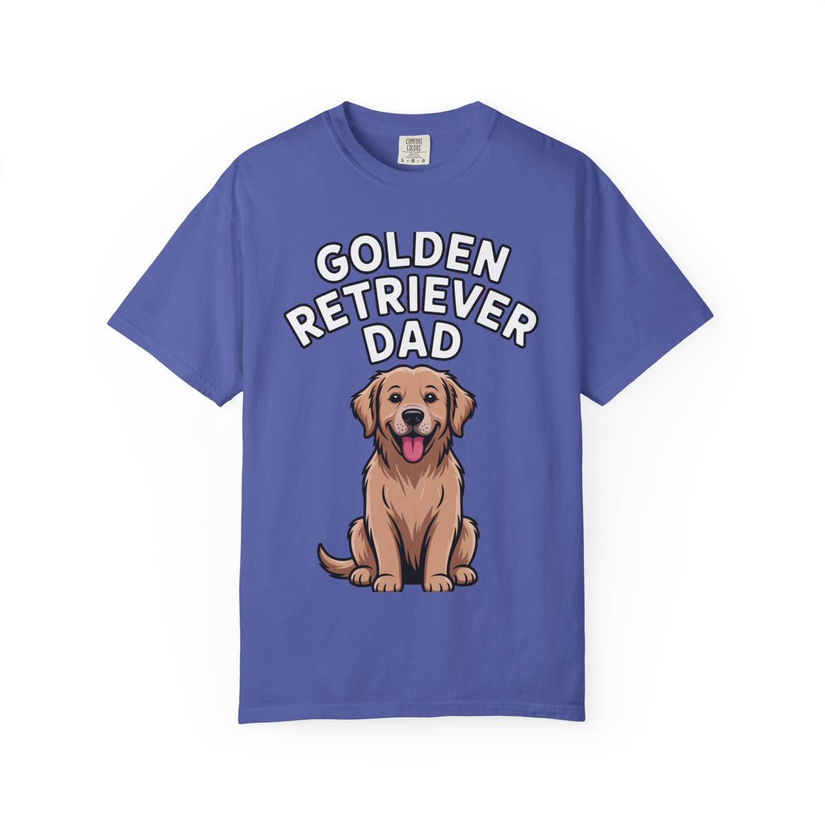 Golden Retriever Dad Shirt, Funny Dog Dad T-Shirt, Golden Retriever Owner Gift, Cute Cartoon Dog Tee, Dog Lover Shirt for Men