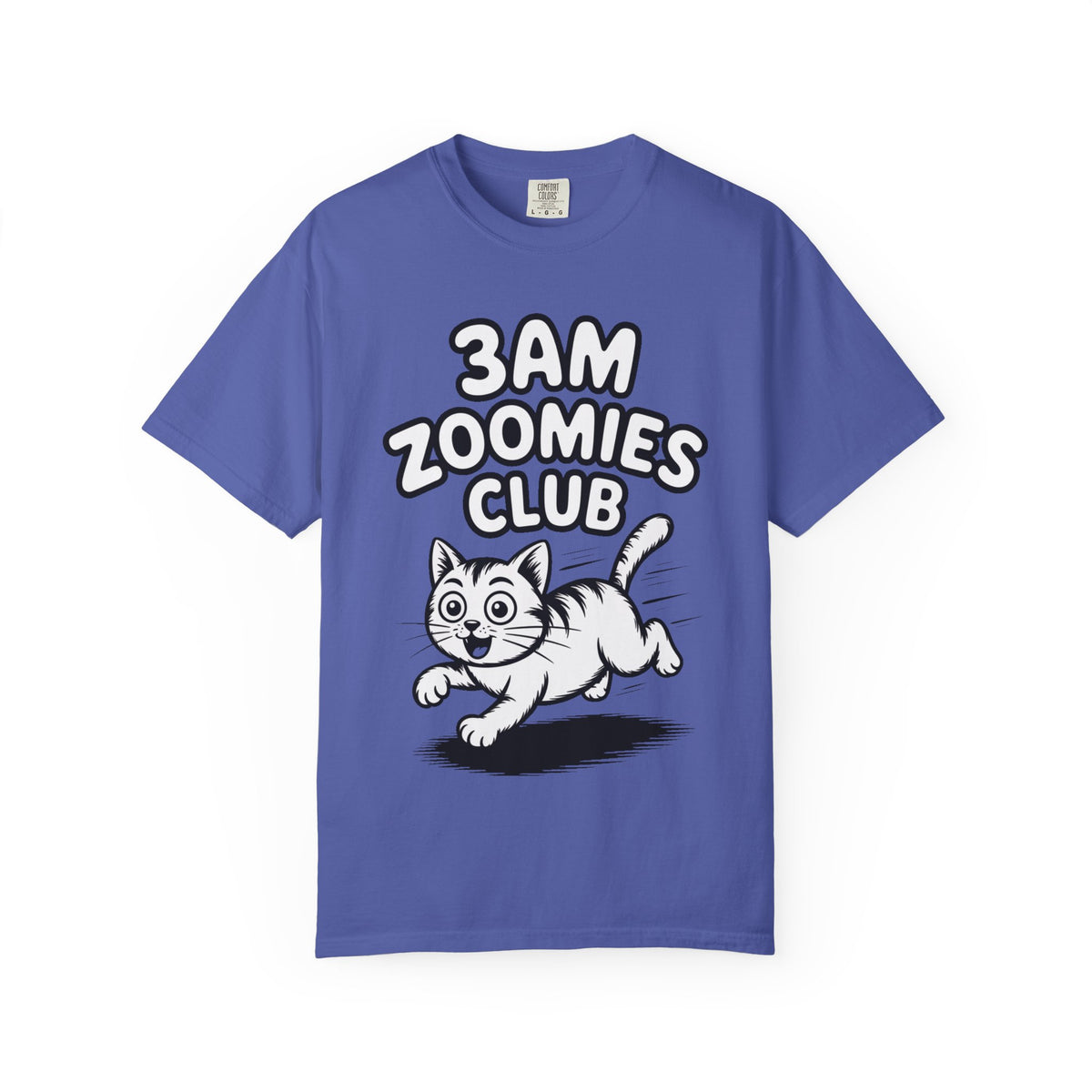 3AM Zoomies Club Shirt, Funny Cat T-Shirt, Crazy Cat Lady Gift, Cute Cartoon Cat Tee, Cat Owner Gift, Zoomies Cat Lover Shirt