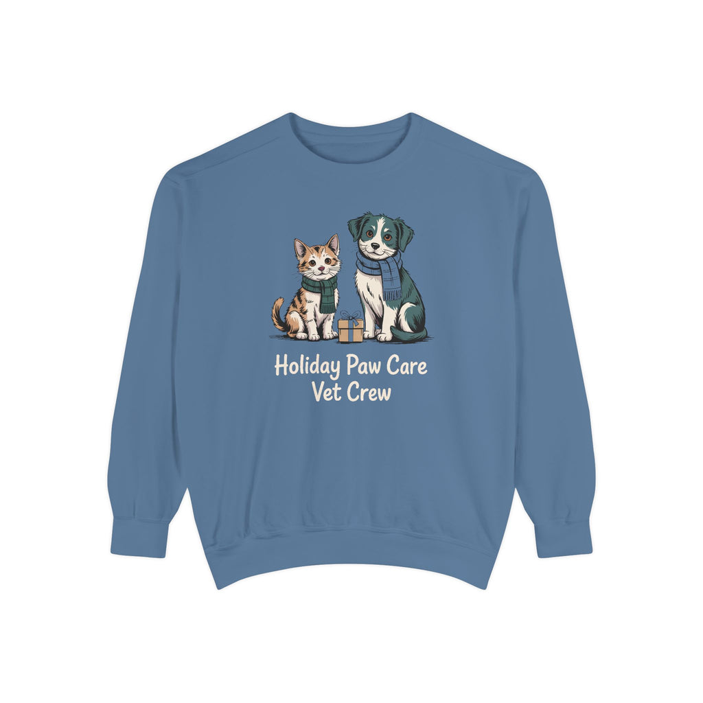 Vet Crew Sweatshirt, Holiday Paw Care Christmas Gift For Veterinarian, Vet Tech Christmas Shirt, Veterinary Crew Holiday Sweatshirt, Vet Of…