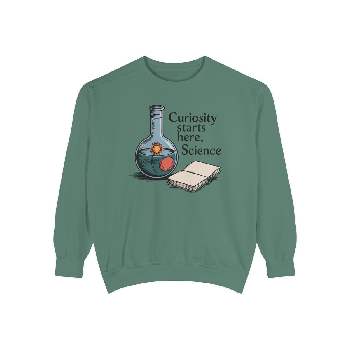 Science Teacher Sweatshirt, Back to School Gift For Science Teacher, Curiosity Starts Here Crewneck, Vintage Lab Flask Tee, Science Teacher…