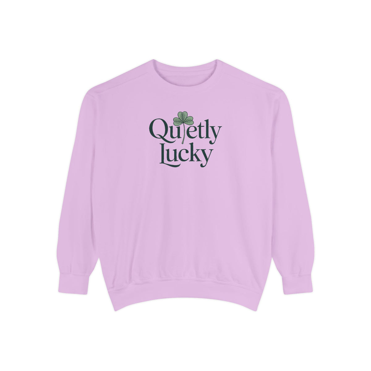 Introvert Sweatshirt, Quietly Lucky Shirt, St Patricks Day Gift For Introvert, Minimalist Shamrock Sweatshirt, Subtle St Paddys Day Tee, In…
