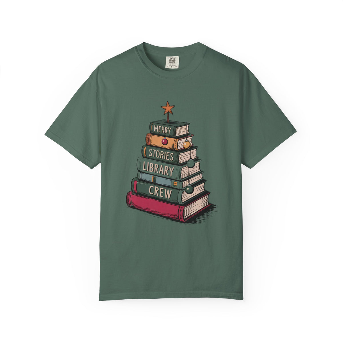 Librarian Christmas Shirt, Merry Stories Library Crew Tee, Christmas Gift For Librarian, Library Staff Christmas Crew Shirt, Book Lover Hol…