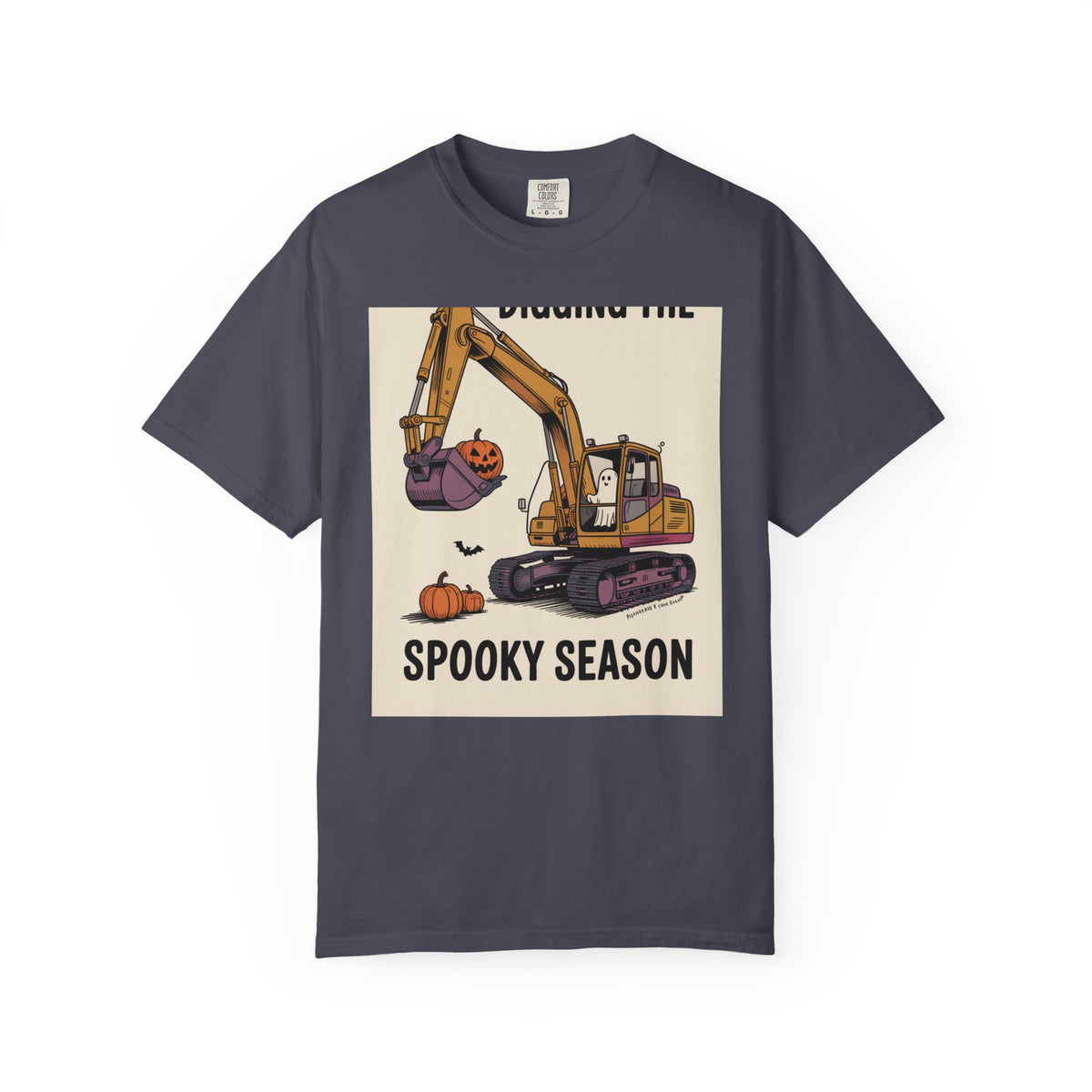Halloween Excavator Shirt, Digging The Spooky Season Tee, Funny Ghost Pumpkin T-Shirt, Construction Halloween Gift