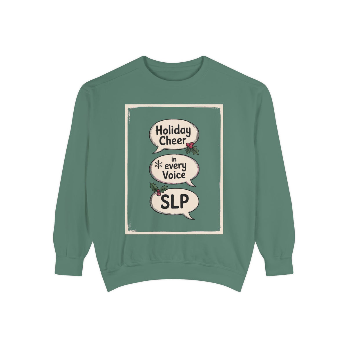 SLP Christmas Sweatshirt, Holiday Cheer In Every Voice, Speech Language Pathologist Gift, SLP Crew Christmas Shirt, Speech Therapist Holida…