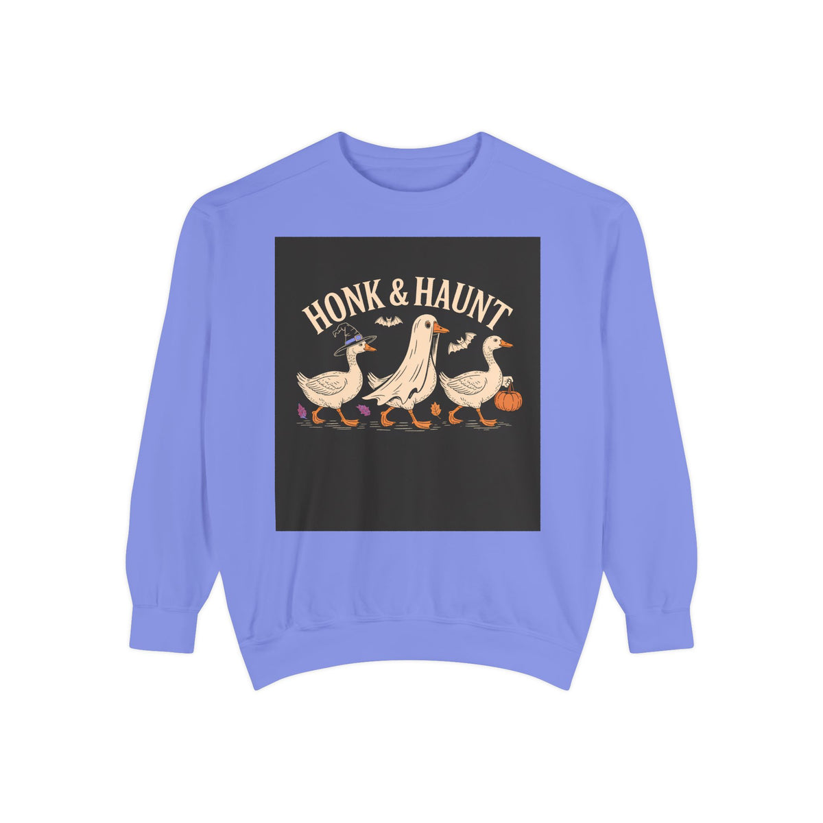 Honk & Haunt Geese Sweatshirt, Funny Halloween Goose Crewneck, Vintage Spooky Season Sweatshirt, Bird Lover Halloween Gift