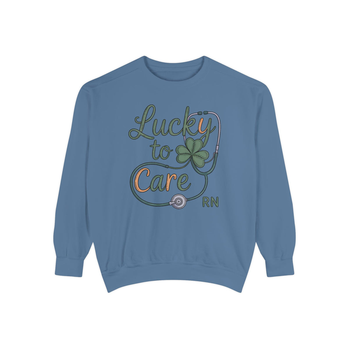 RN Nurse Sweatshirt, St Patrick's Day Gift For Nurse, Lucky To Care Crewneck, Nurse St Patricks Day Shirt, Shamrock Nurse Gift, RN Tee