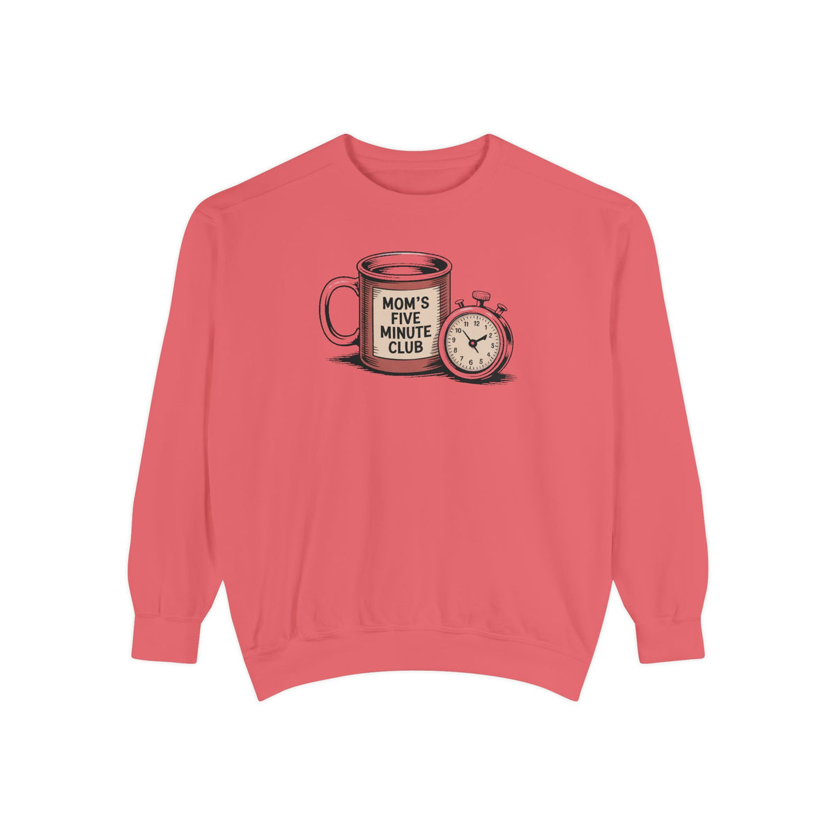 Mom's Five Minute Club Sweatshirt, Funny Coffee Lover Gift For Mom, Mothers Day Gift, Coffee Break Crewneck, Gift For Busy Mom, Mom Coffee…