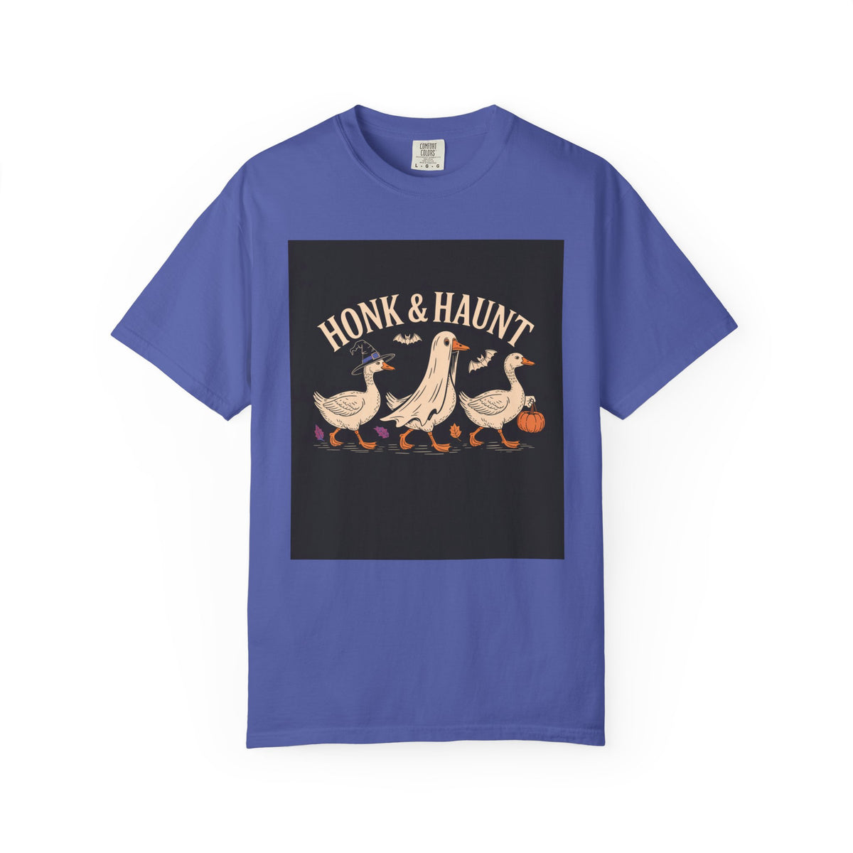 Honk & Haunt Geese Halloween Shirt, Funny Vintage Goose Halloween Tee, Witch Ghost Pumpkin Goose Gift, Spooky Season T-Shirt