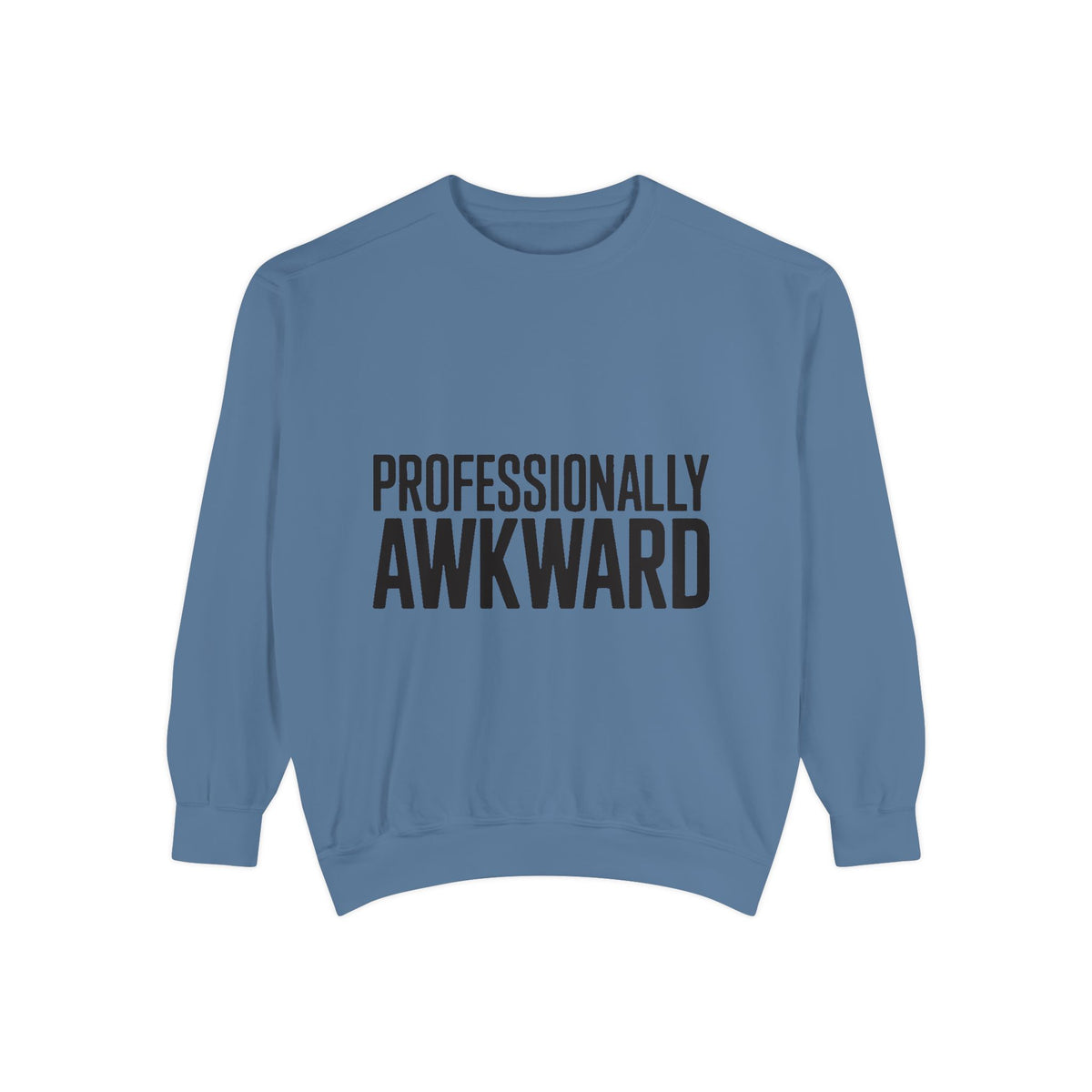 Professionally Awkward Sweatshirt, Funny Embroidered Crewneck, Sarcastic Office Gift, Introvert Humor Pullover, Coworker Gift