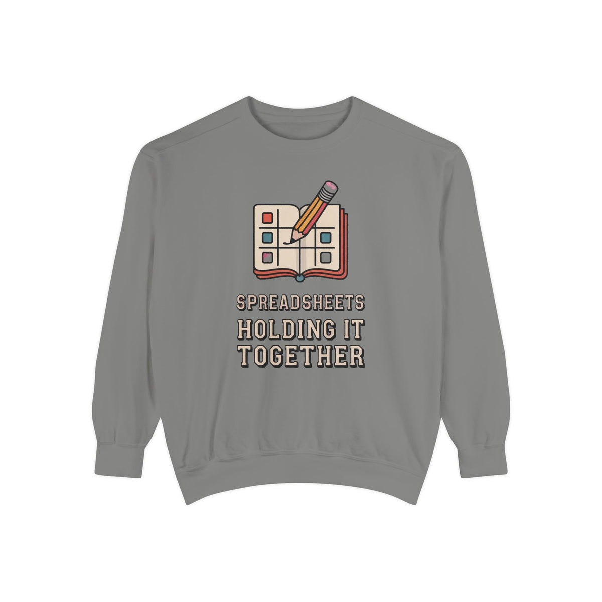 Analyst Sweatshirt, Spreadsheets Holding It Together, Funny Office Sarcasm Crewneck, Data Analyst Gift, Finance Nerd Sweater, Sarcastic Cow…