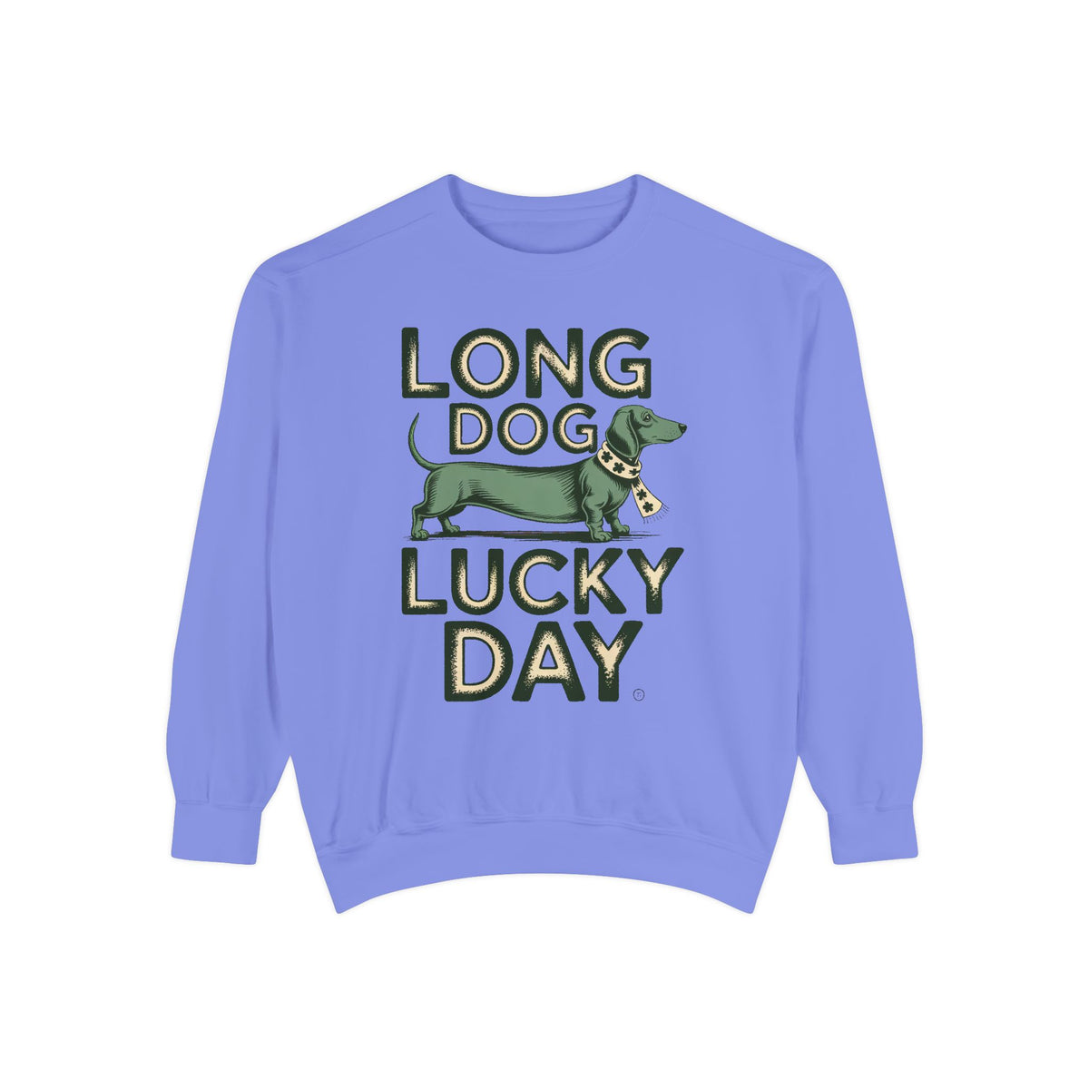 Dachshund Sweatshirt, St Patrick's Day Gift For Dog Owner, Long Dog Lucky Day Crewneck, Wiener Dog Lover Gift, Funny Dachshund Shirt