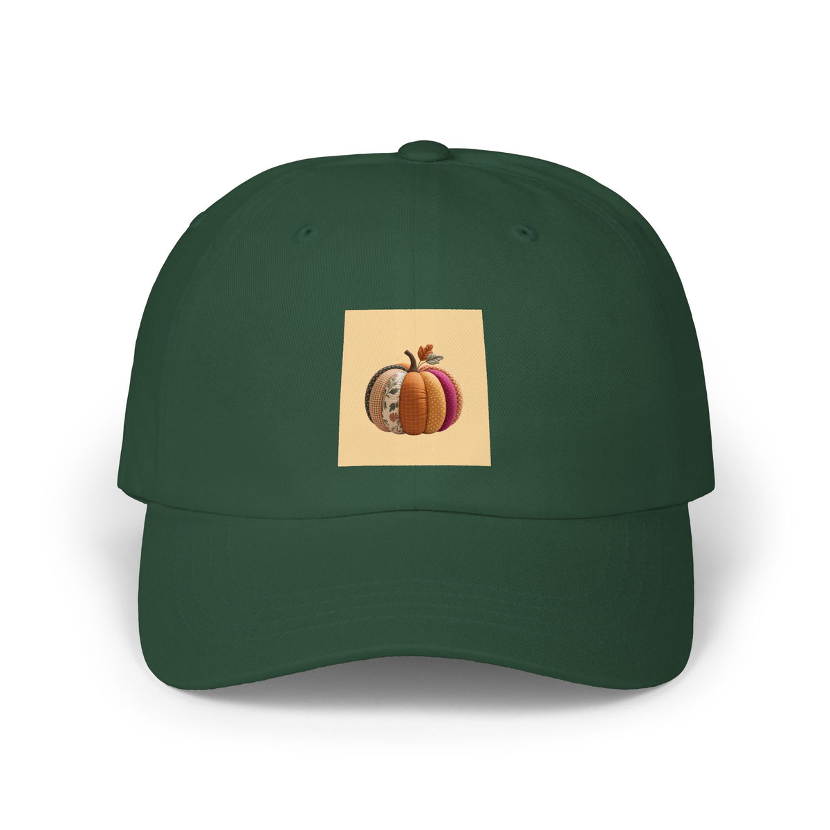 Patchwork Pumpkin Dad Hat, Halloween Cap, Cute Quilted Pumpkin Embroidered Hat, Fall Baseball Cap, Autumn Gift for Her, Spooky Season