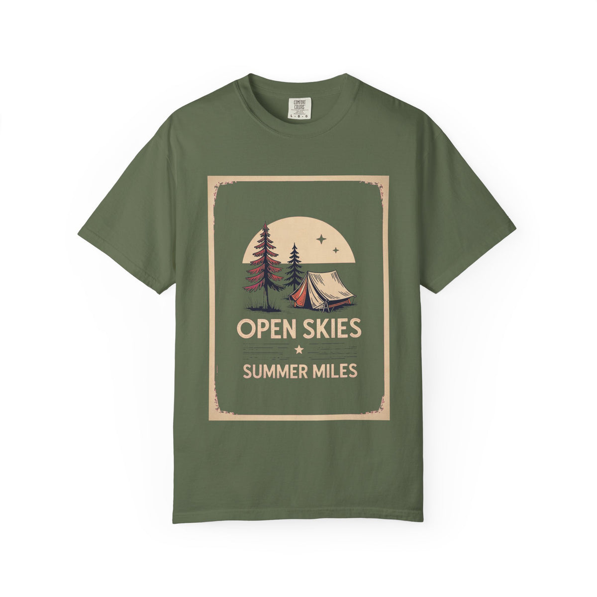 Camping Shirt, Fourth Of July Shirt, Open Skies Summer Miles Tee, 4th Of July Camping Gift, Retro Outdoor Tee, Camping Trip Shirt