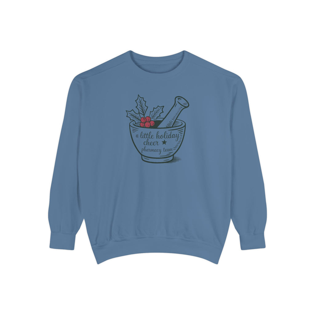 Pharmacy Team Sweatshirt, Christmas Gift For Pharmacist, A Little Holiday Cheer Crewneck, Pharmacy Christmas Crew Shirt, Pharm Tech Holiday…