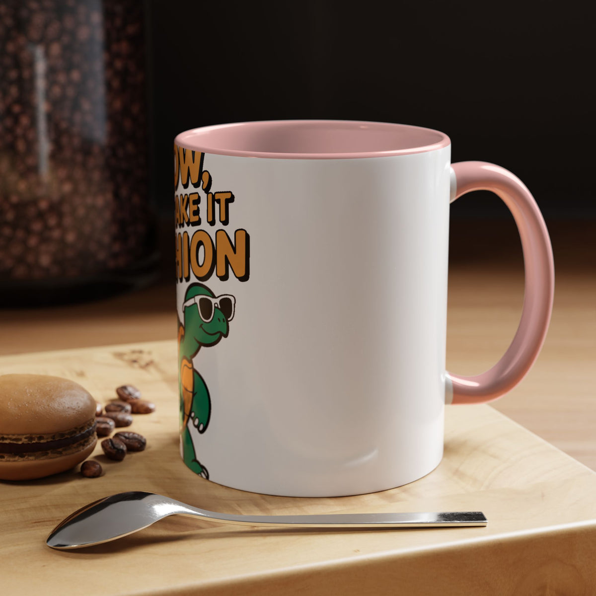 Slow But Fashion Turtle Mug, Funny Sunglasses Turtle Coffee Cup, Cute Turtle Lover Gift, Sassy Animal Mug for Coffee Tea Lovers