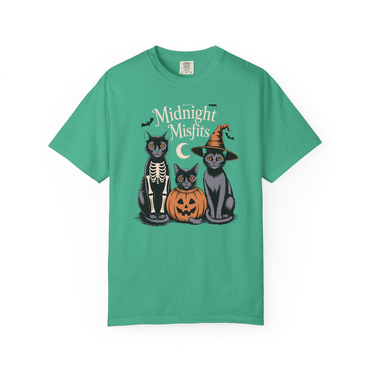 Halloween Cats Shirt, Funny Black Cat Costume Tee, The Midnight Misfits Halloween T-Shirt, Spooky Season Cat Lover Gift