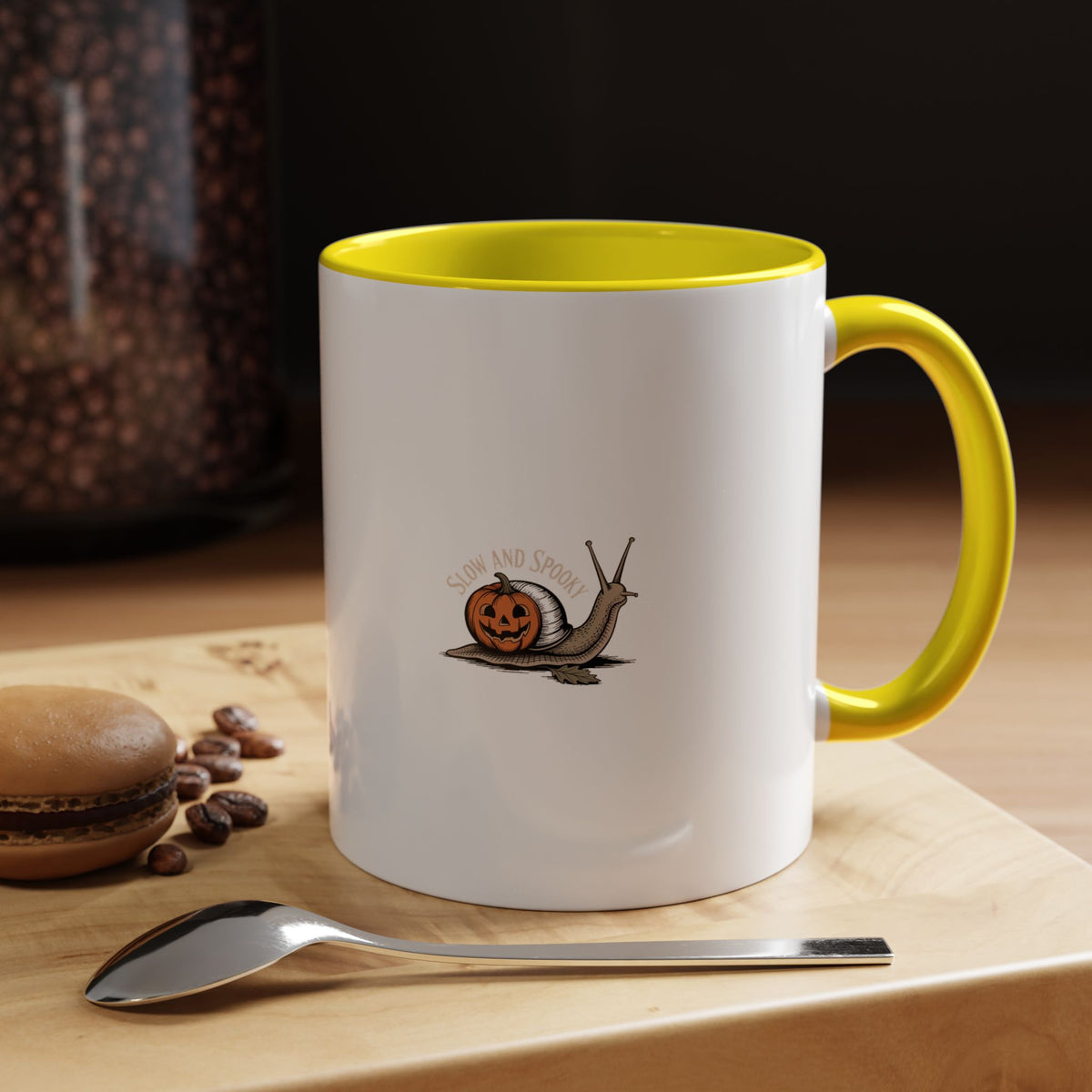 Slow And Spooky Snail Mug, Halloween Pumpkin Snail Coffee Cup, Vintage Naturalist Halloween Gift, Cute Spooky Season Mug
