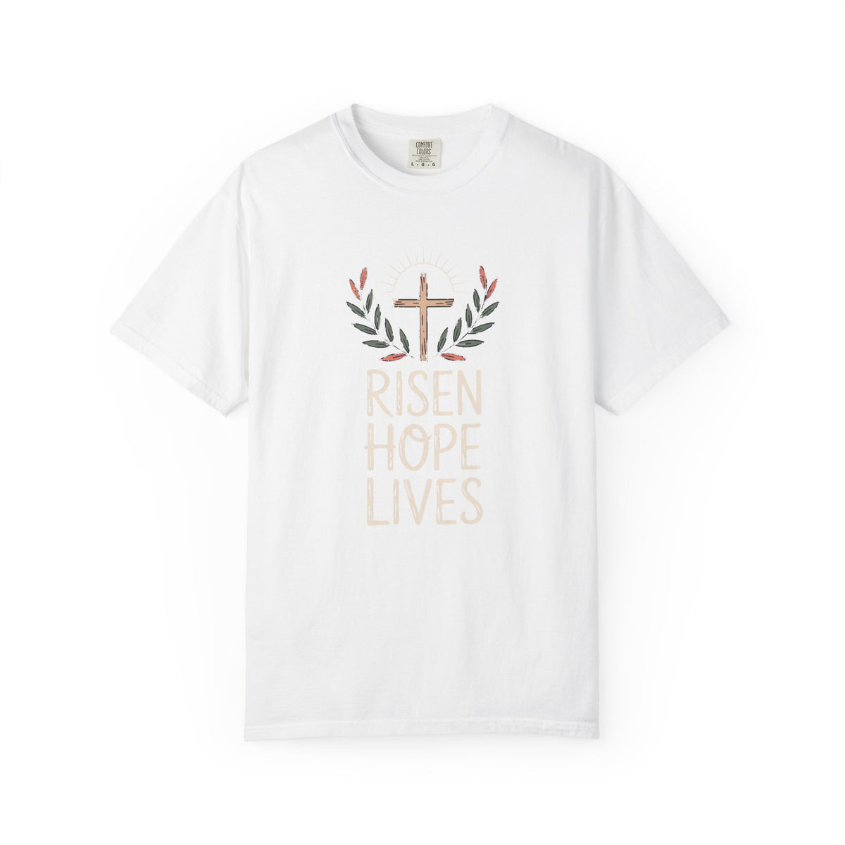 Christian Easter Shirt, Risen Hope Lives Tee, He Is Risen Gift, Religious Easter T-Shirt, Faith Based Easter Gift, Cross Shirt For Easter S…