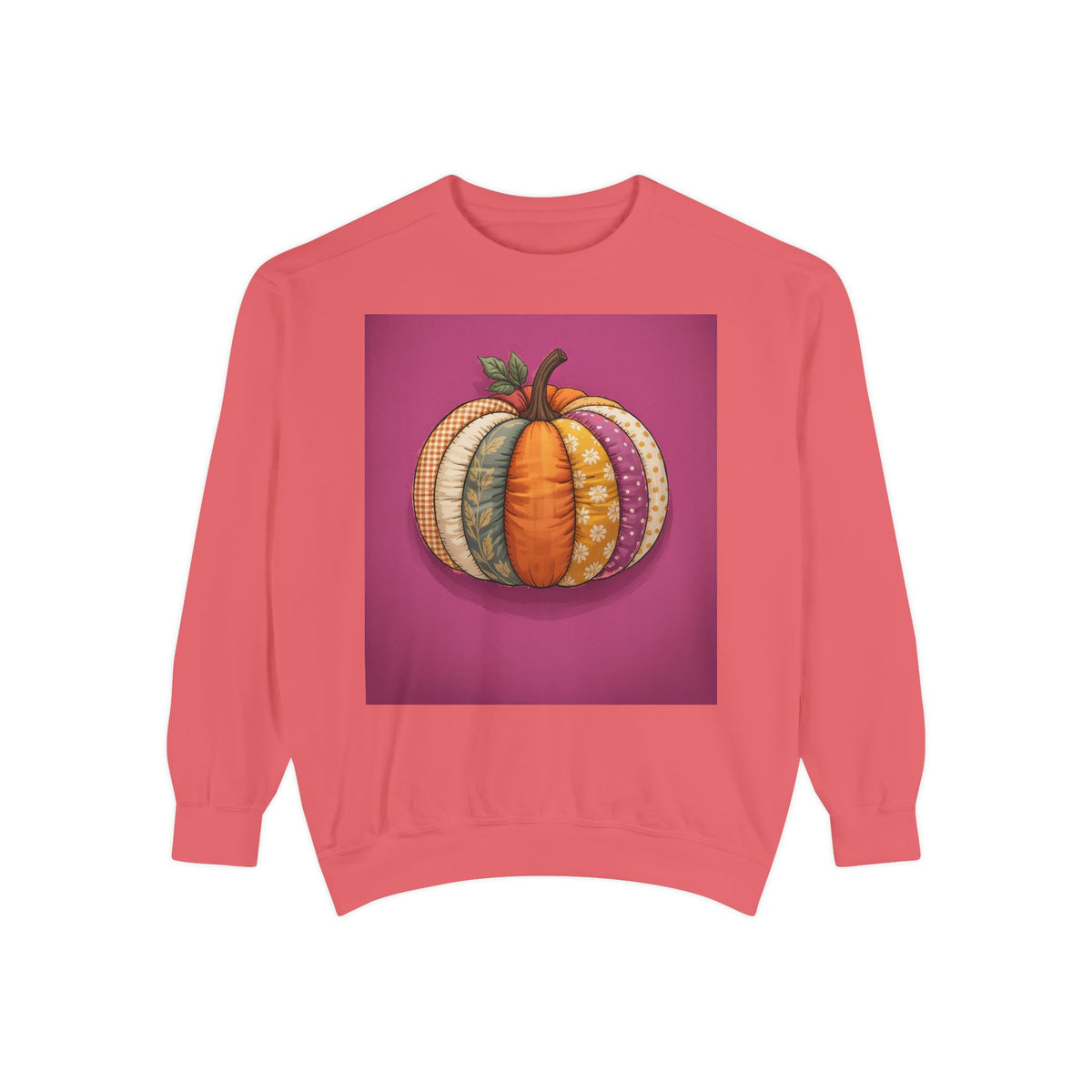 Patchwork Pumpkin Sweatshirt, Fall Quilted Pumpkin Crewneck, Halloween Sweatshirt, Cozy Autumn Gift, Cottagecore Fall Sweater
