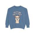 Alpaca Spitting Facts Sweatshirt, Funny Sassy Alpaca Crewneck, Cute Embroidered-Style Animal Sweatshirt, Alpaca Lover Gift