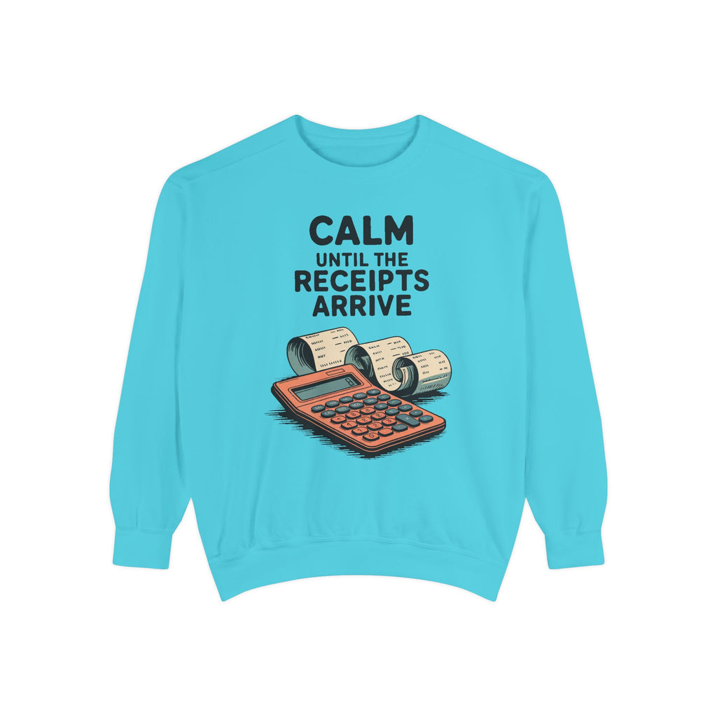 Accountant Sweatshirt, Calm Until The Receipts Arrive, Funny Accountant Gift, Tax Season Sweatshirt, Sarcastic Accounting Crewneck, CPA Gift