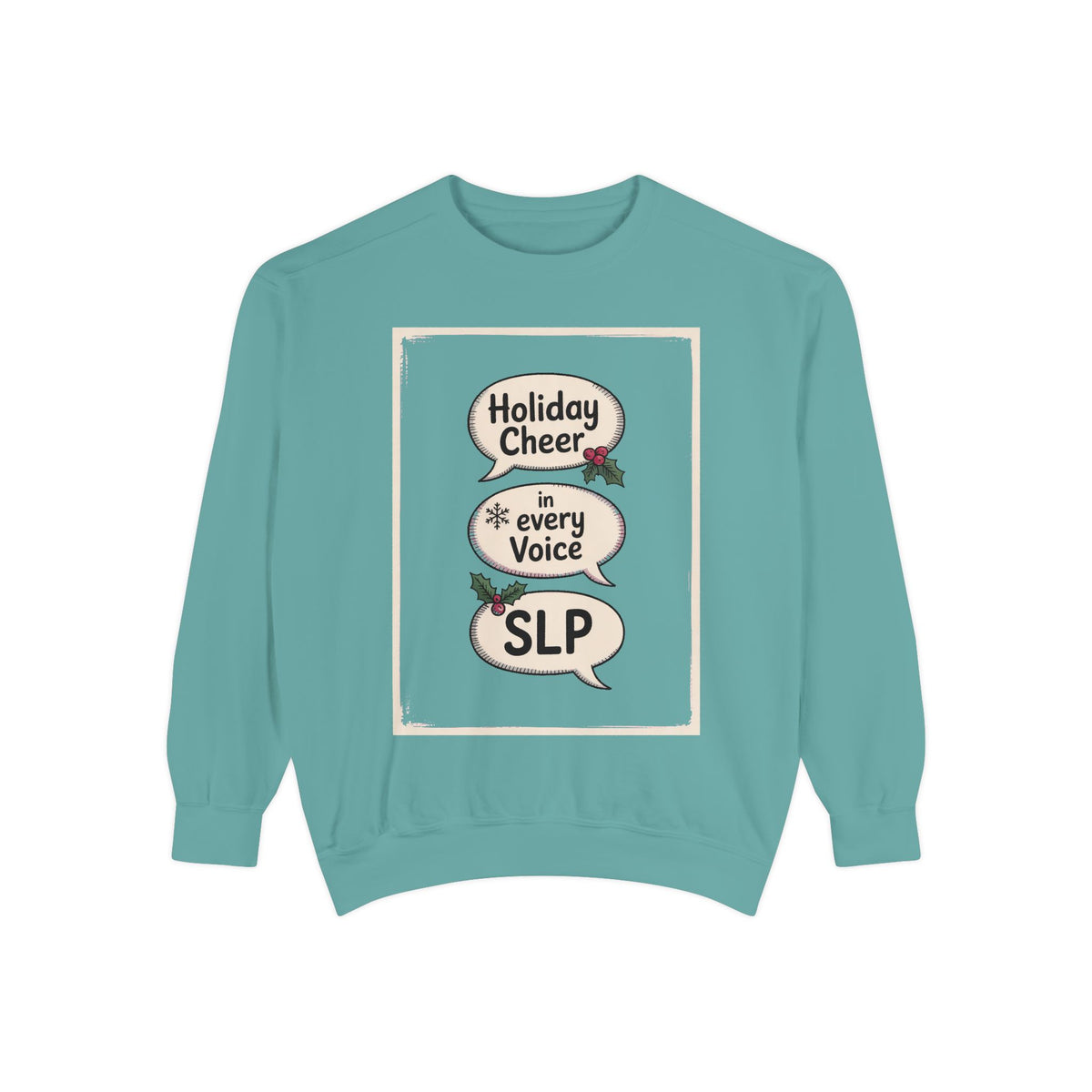 SLP Christmas Sweatshirt, Holiday Cheer In Every Voice, Speech Language Pathologist Gift, SLP Crew Christmas Shirt, Speech Therapist Holida…