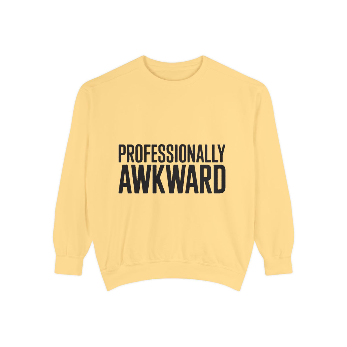 Professionally Awkward Sweatshirt, Funny Embroidered Crewneck, Sarcastic Office Gift, Introvert Humor Pullover, Coworker Gift