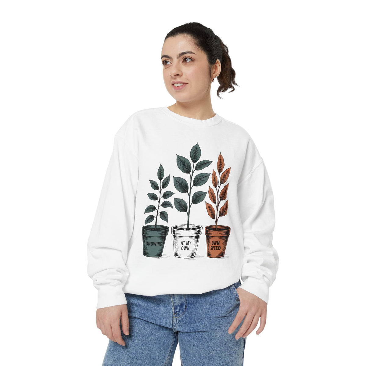 Self Encouragement Sweatshirt, Growing At My Own Speed Crewneck, Positive Affirmation Gift, Faith Based Sweatshirt, Personal Growth Gift Fo…