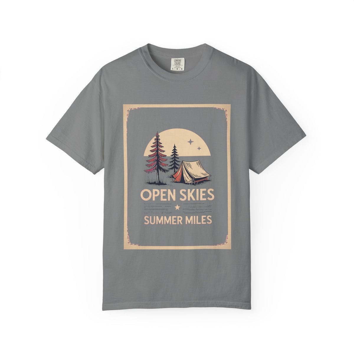 Camping Shirt, Fourth Of July Shirt, Open Skies Summer Miles Tee, 4th Of July Camping Gift, Retro Outdoor Tee, Camping Trip Shirt