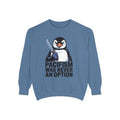 Pacifism Was Never An Option Penguin Sweatshirt, Funny Butter Knife Penguin Crewneck, Vintage Poster Style Graphic Sweatshirt Gift
