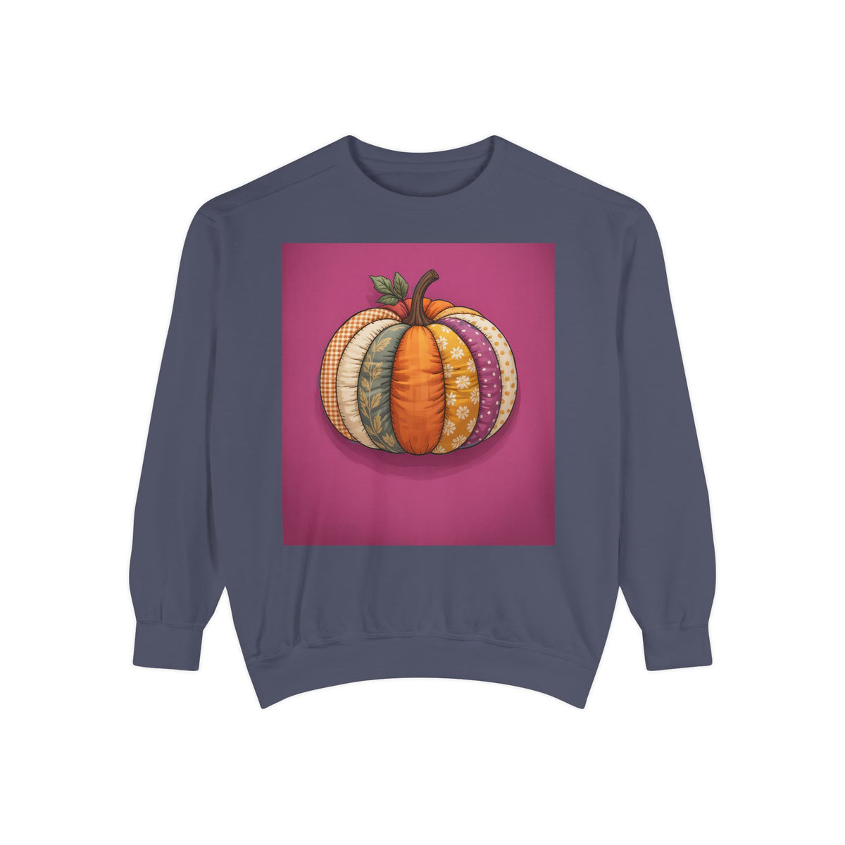 Patchwork Pumpkin Sweatshirt, Fall Quilted Pumpkin Crewneck, Halloween Sweatshirt, Cozy Autumn Gift, Cottagecore Fall Sweater