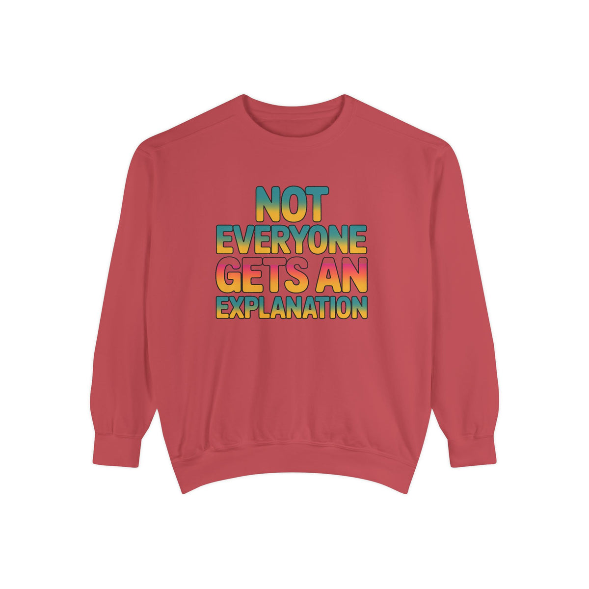 Not Everyone Gets An Explanation Sweatshirt, Bold Typography Crewneck, Sarcastic Quote Pullover, Trendy Statement Sweatshirt Gift