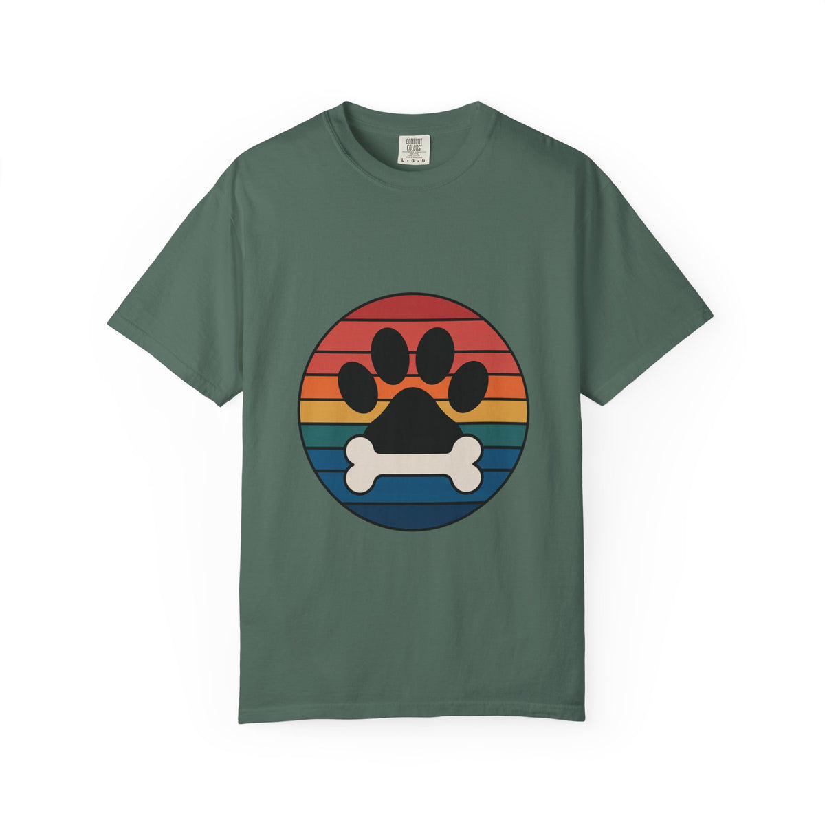 Dog Mom Retro Badge Shirt, Vintage Sunset Dog Lover T-Shirt, Retro Travel Sticker Style Dog Mama Gift Tee