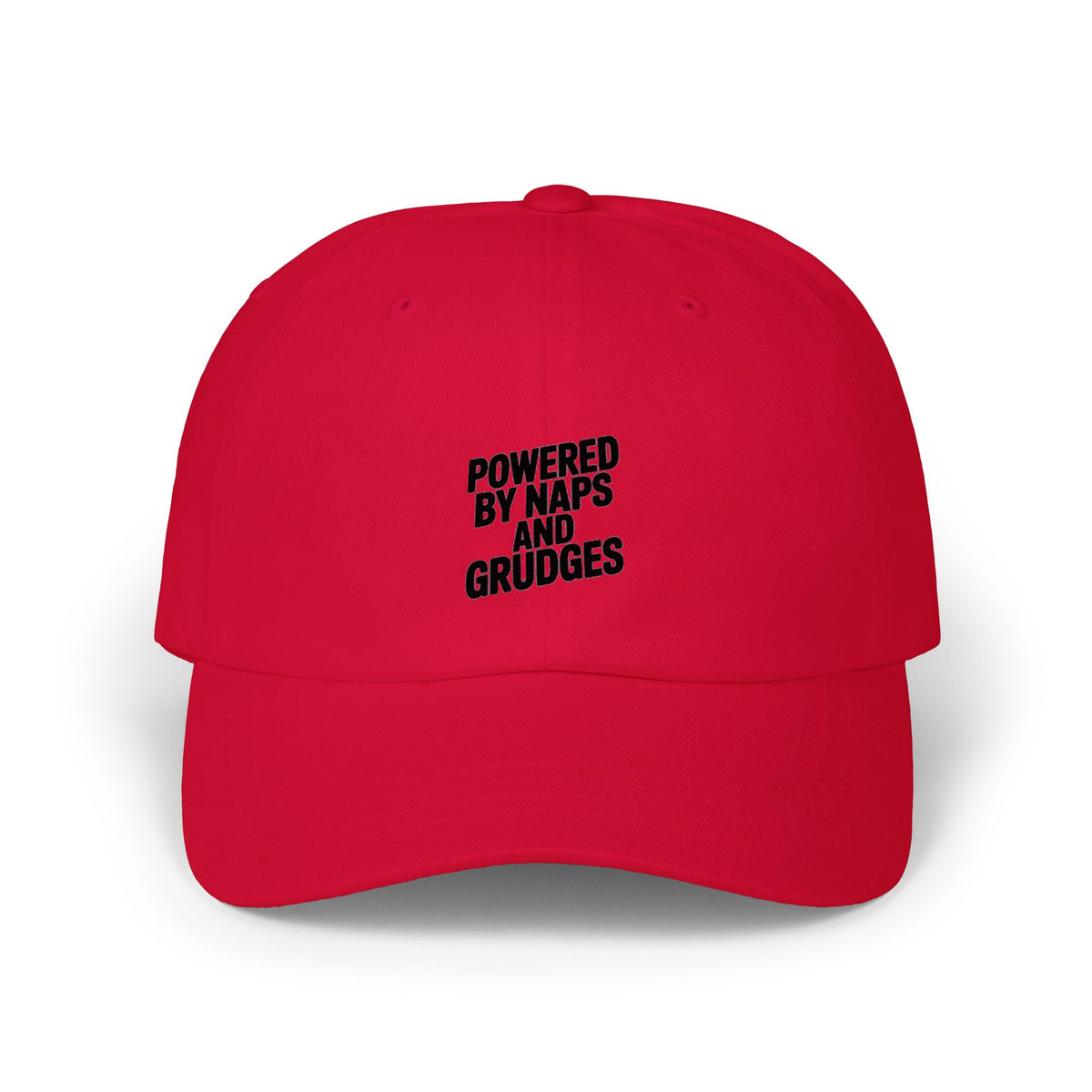 Powered By Naps And Grudges Dad Hat, Funny Sarcastic Embroidered Cap, Introvert Gift, Funny Nap Lover Hat, Petty Humor Baseball Cap