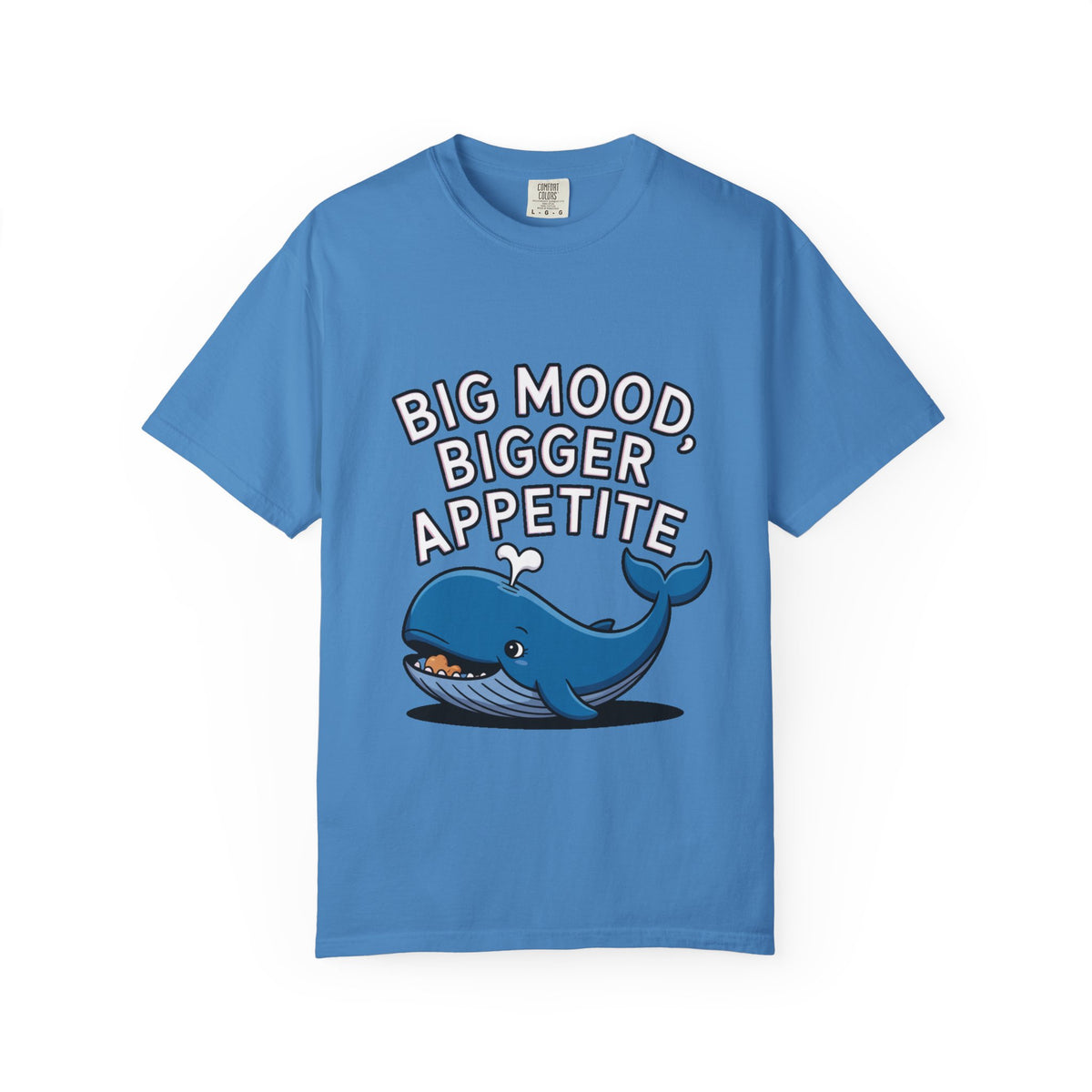 Funny Whale Shirt, Big Mood Bigger Appetite T-Shirt, Cute Snack Lover Tee, Foodie Gift for Whale Lovers