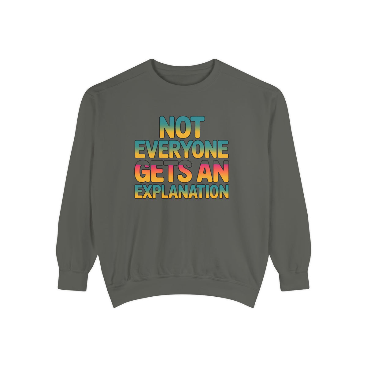 Not Everyone Gets An Explanation Sweatshirt, Bold Typography Crewneck, Sarcastic Quote Pullover, Trendy Statement Sweatshirt Gift