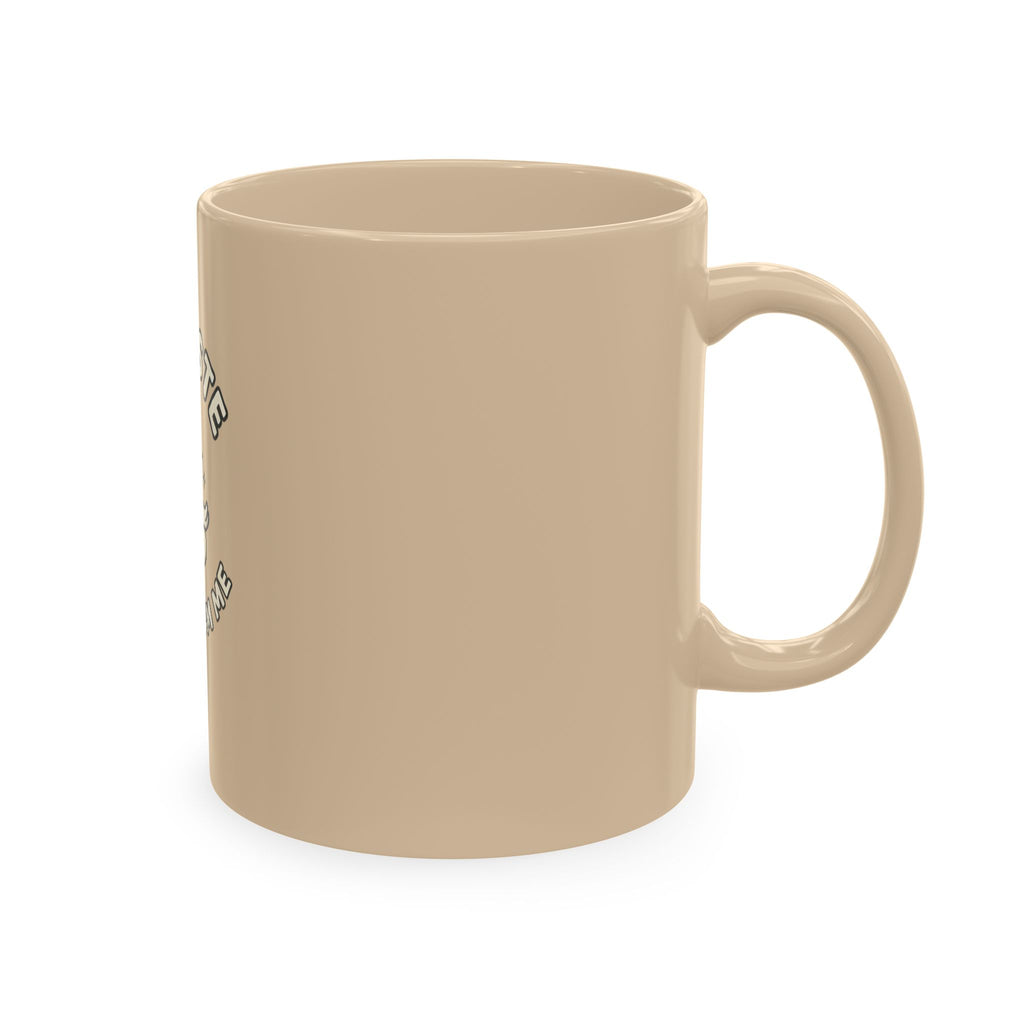Namaste Away From Me Ceramic Mug — Funny Yoga Duck Coffee Cup