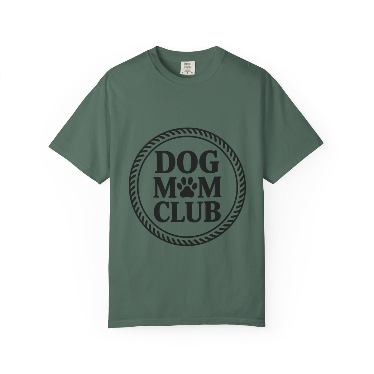 Dog Mom Club Badge Shirt, Vintage Stamp Dog Lover T-Shirt, Funny Dog Mom Gift, Minimalist Paw Print Tee