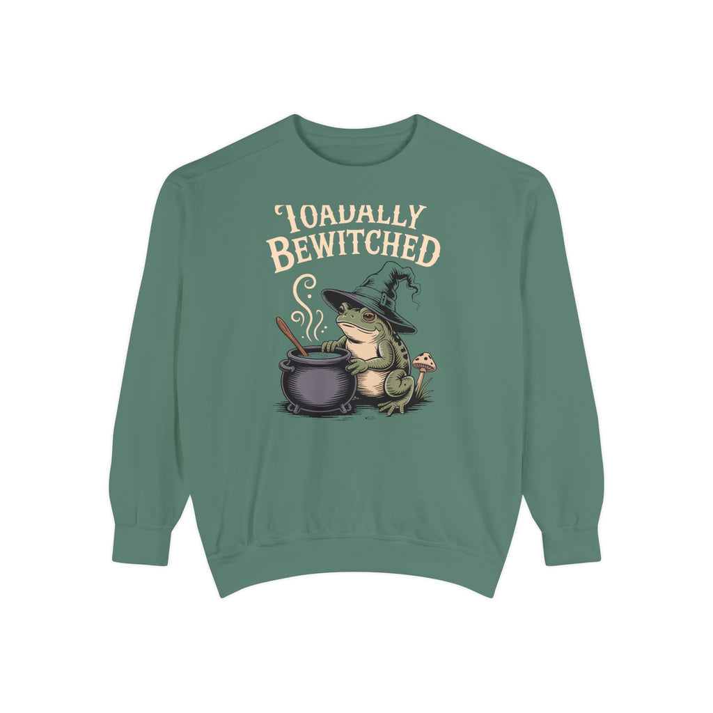 Toadally Bewitched Sweatshirt, Funny Witch Toad Halloween Crewneck, Vintage Storybook Frog Witch Gift, Spooky Season Sweatshirt
