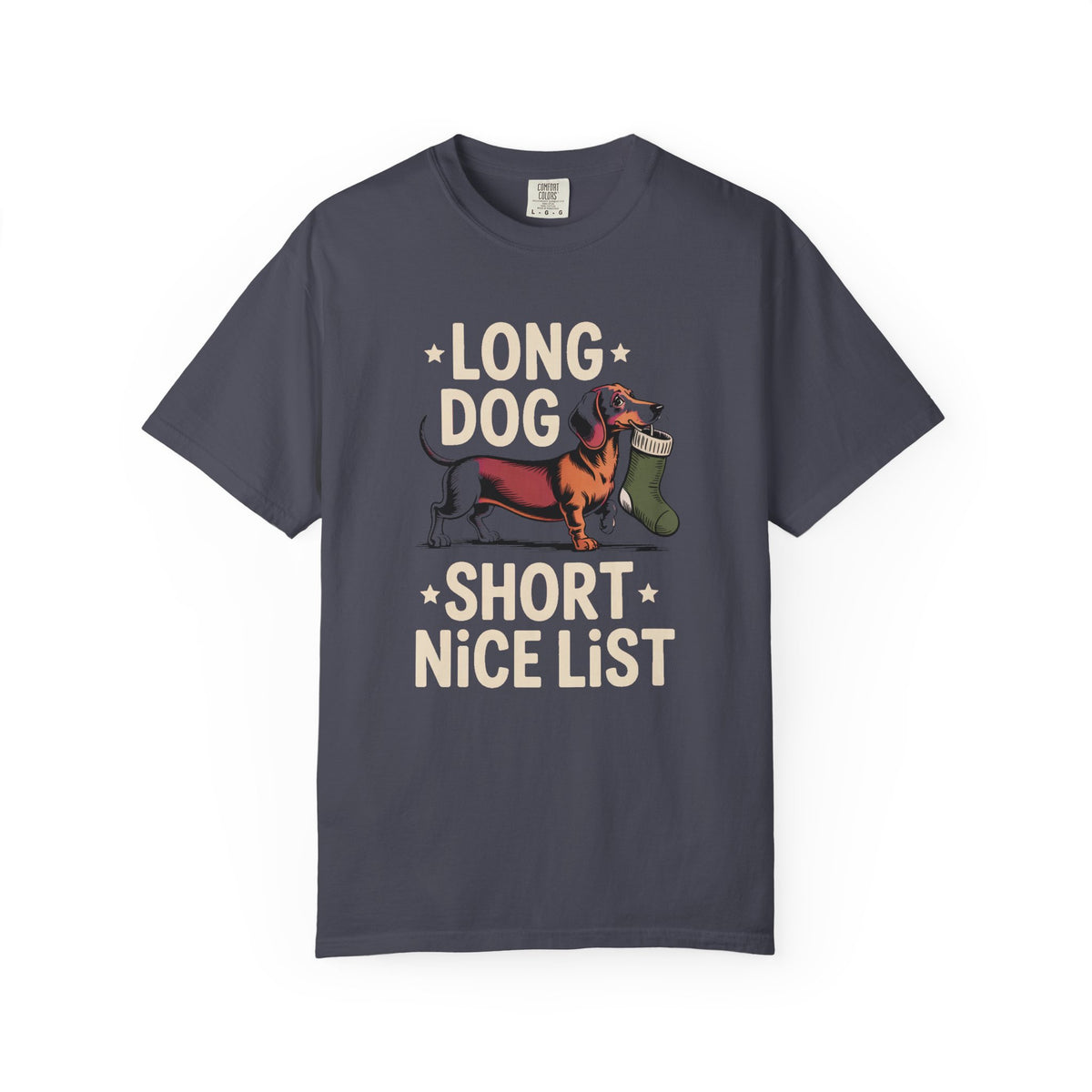 Dachshund Lover Christmas Shirt, Long Dog Short Nice List Tee, Funny Dachshund Christmas Gift, Wiener Dog Holiday Shirt, Dog Mom Christmas…