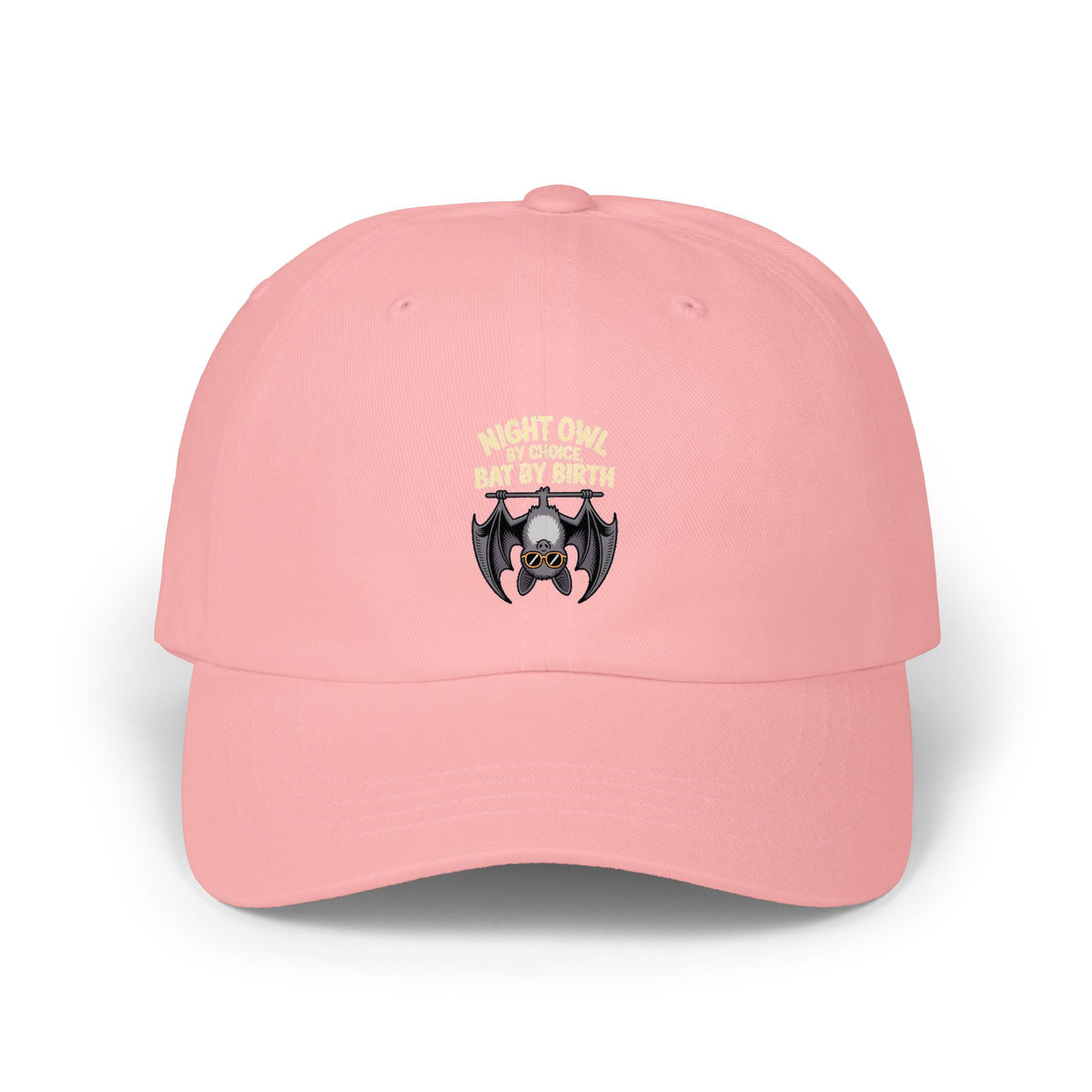 Night Owl By Choice Bat Dad Hat, Funny Bat Embroidered Cap, Cute Bat Lover Gift, Halloween Dad Cap, Sunglasses Bat Baseball Hat