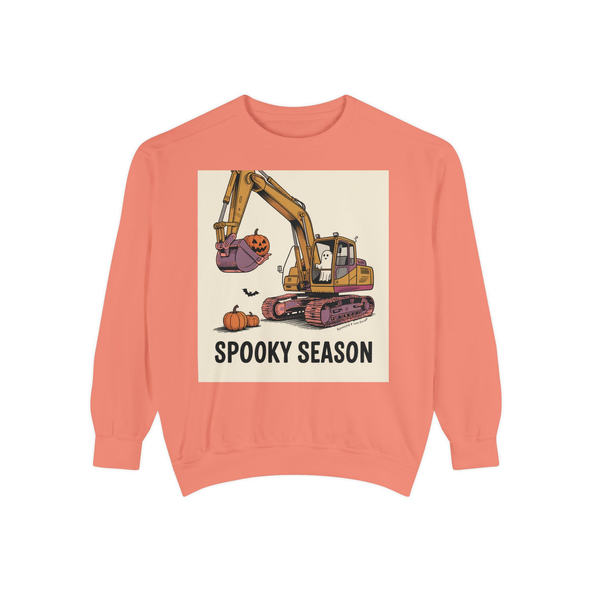 Digging The Spooky Season Excavator Sweatshirt, Funny Halloween Crewneck, Construction Ghost Pumpkin Shirt, Halloween Gift for Him