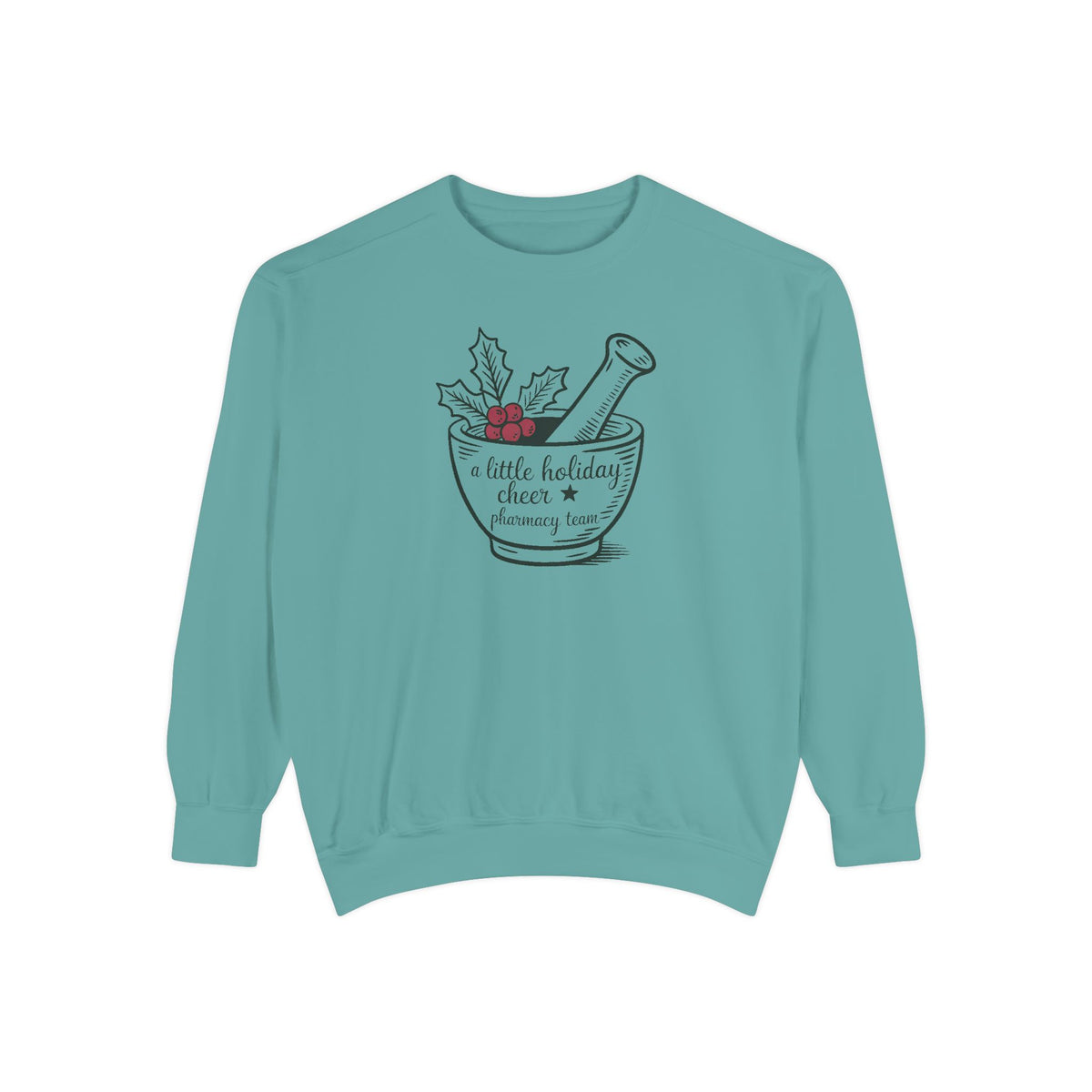 Pharmacy Team Sweatshirt, Christmas Gift For Pharmacist, A Little Holiday Cheer Crewneck, Pharmacy Christmas Crew Shirt, Pharm Tech Holiday…