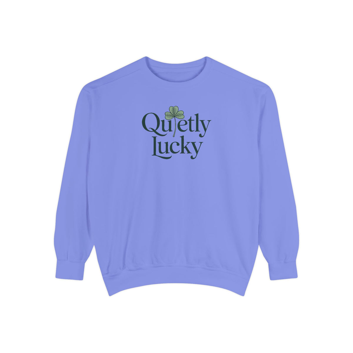 Introvert Sweatshirt, Quietly Lucky Shirt, St Patricks Day Gift For Introvert, Minimalist Shamrock Sweatshirt, Subtle St Paddys Day Tee, In…