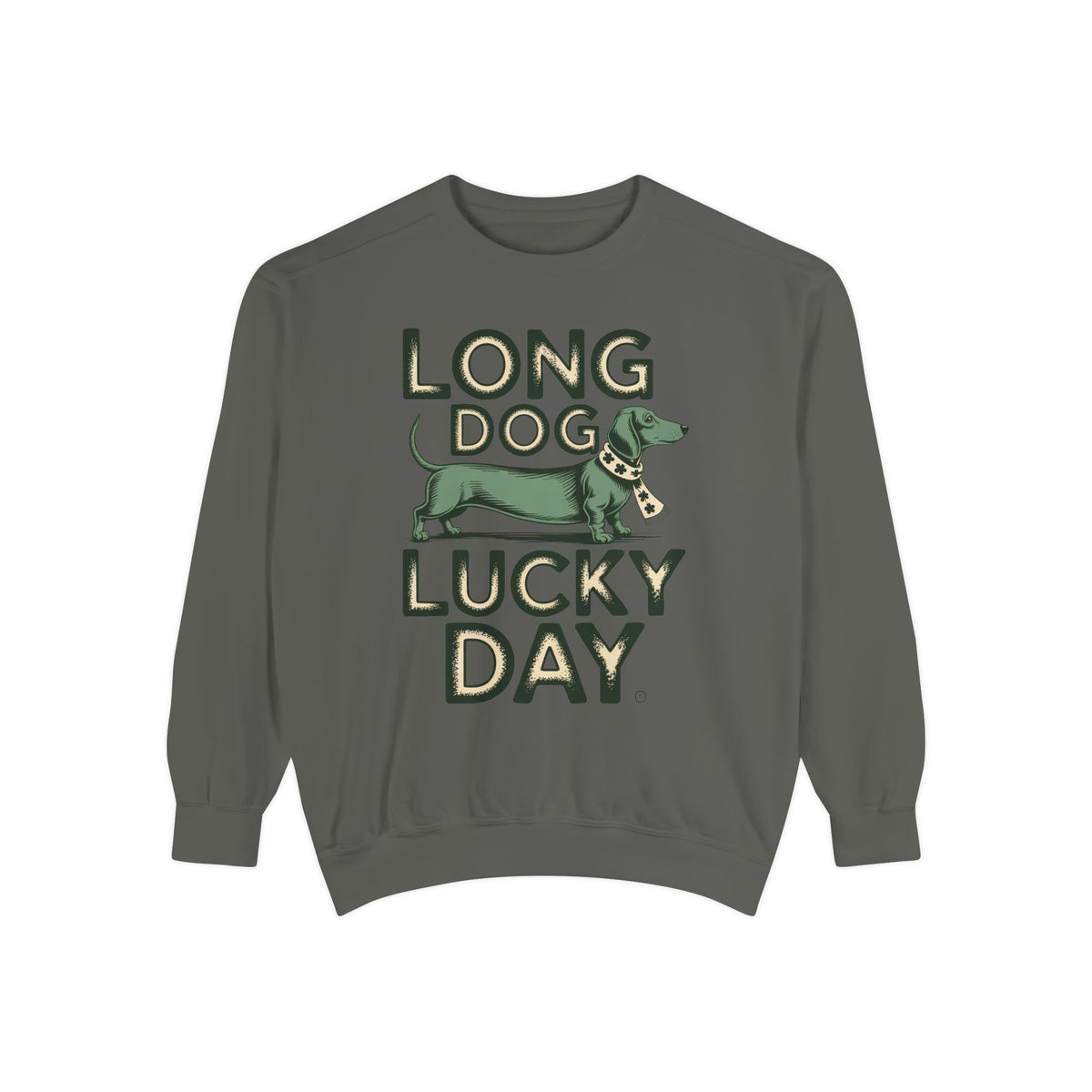 Dachshund Sweatshirt, St Patrick's Day Gift For Dog Owner, Long Dog Lucky Day Crewneck, Wiener Dog Lover Gift, Funny Dachshund Shirt