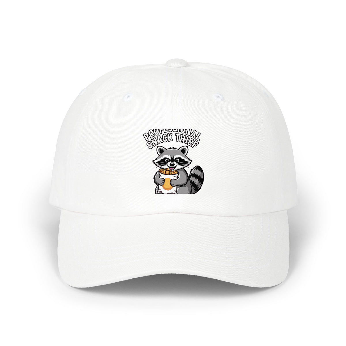 Funny Raccoon Dad Cap, Professional Snack Thief Hat, Cute Trash Panda Embroidered Cap, Funny Animal Lover Gift